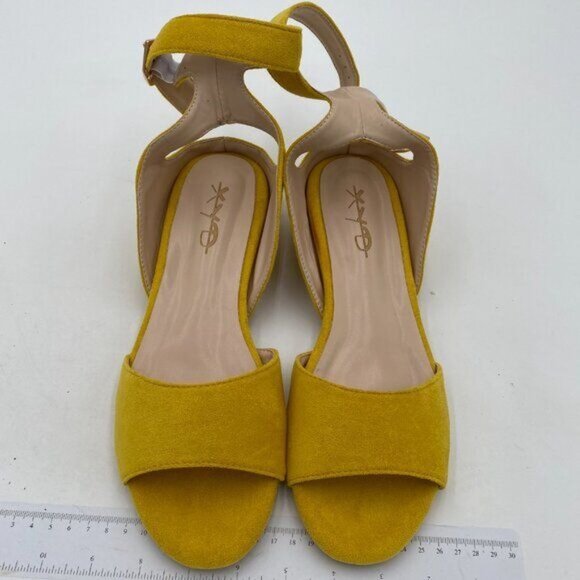 XYD Strappy Low Heel Sandal Pumps for Women Open Toe Ankle Strap Slingback - Picture 3 of 8